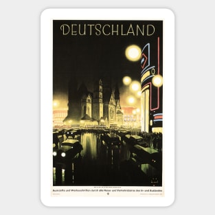 VISIT DEUTSCHLAND Germany Art Poster Vintage European Travel Sticker